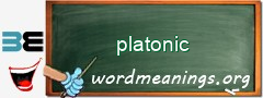 WordMeaning blackboard for platonic